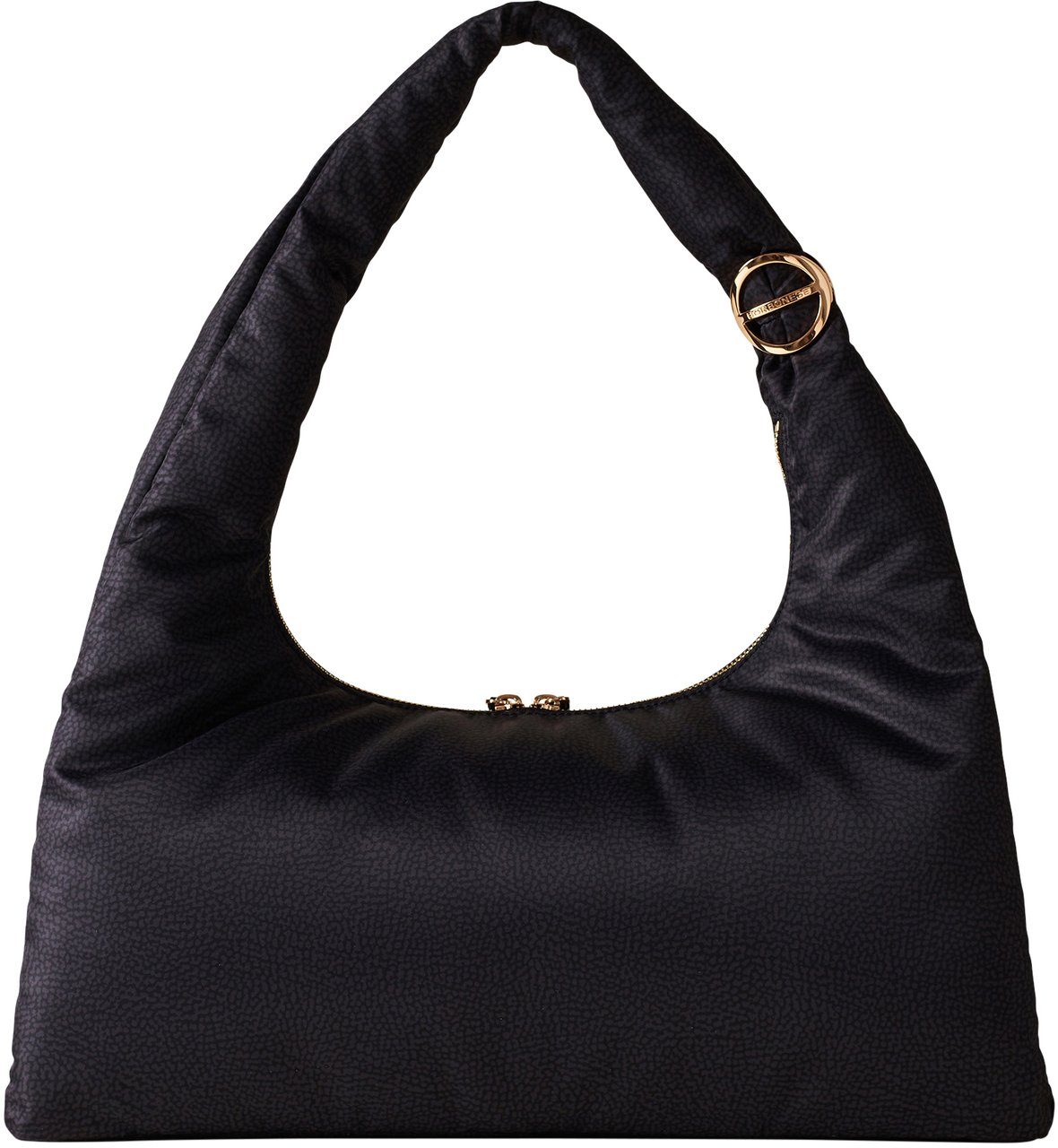 Borbonese TWINNIE LARGE HOBO BAG Zwart