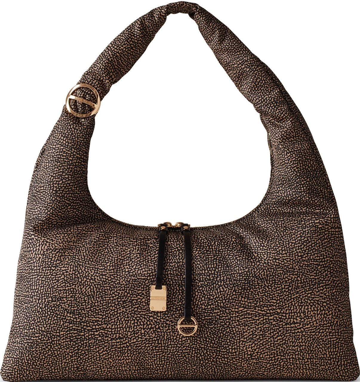 Borbonese TWINNIE LARGE HOBO BAG Bruin