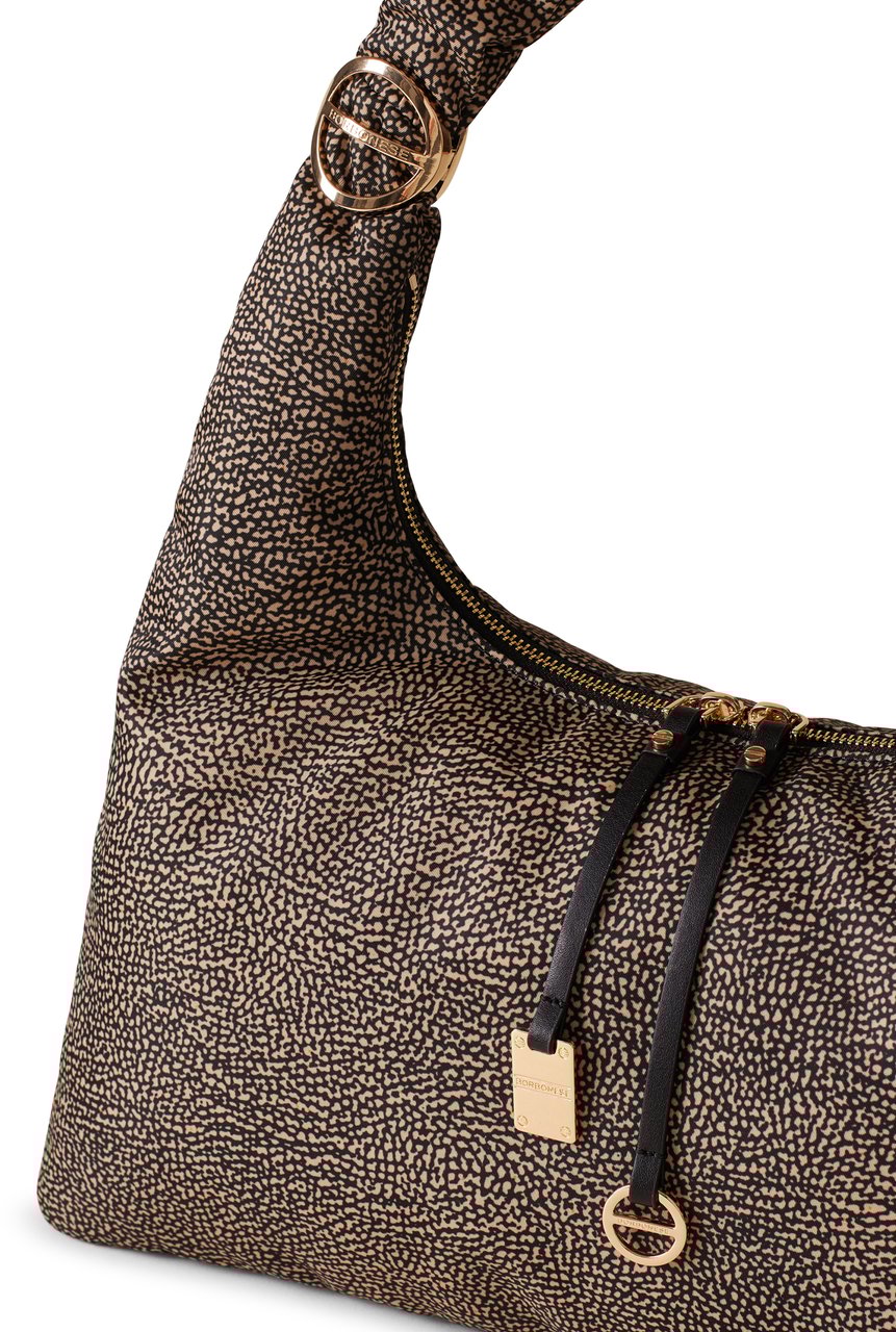 Borbonese TWINNIE LARGE HOBO BAG Bruin