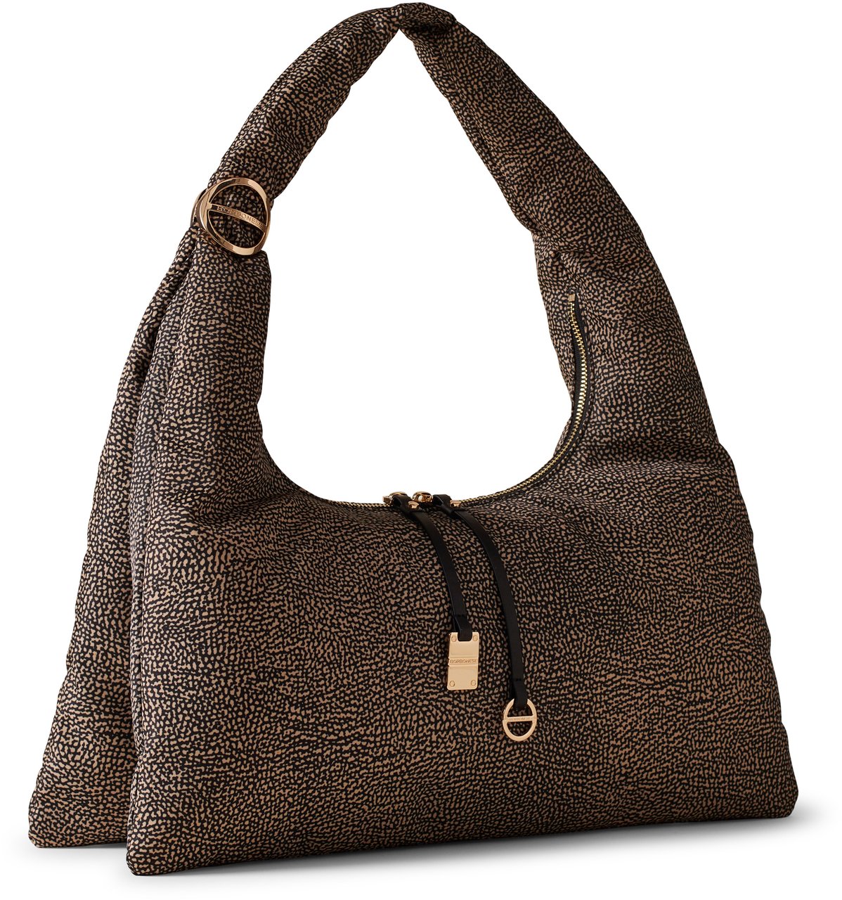 Borbonese TWINNIE LARGE HOBO BAG Bruin