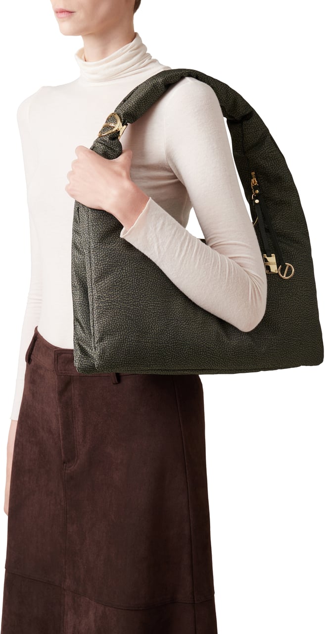 Borbonese TWINNIE LARGE HOBO BAG Groen