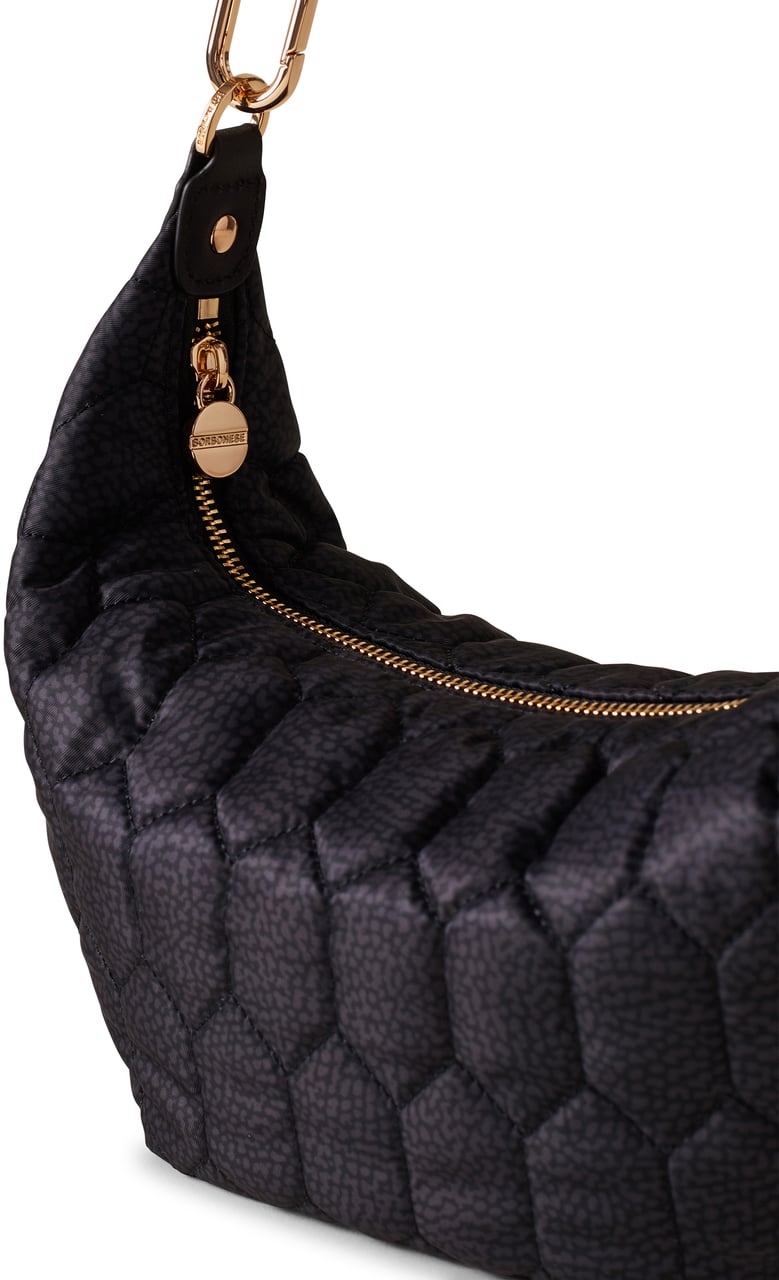 Borbonese HONEY SMALL HOBO BAG Zwart