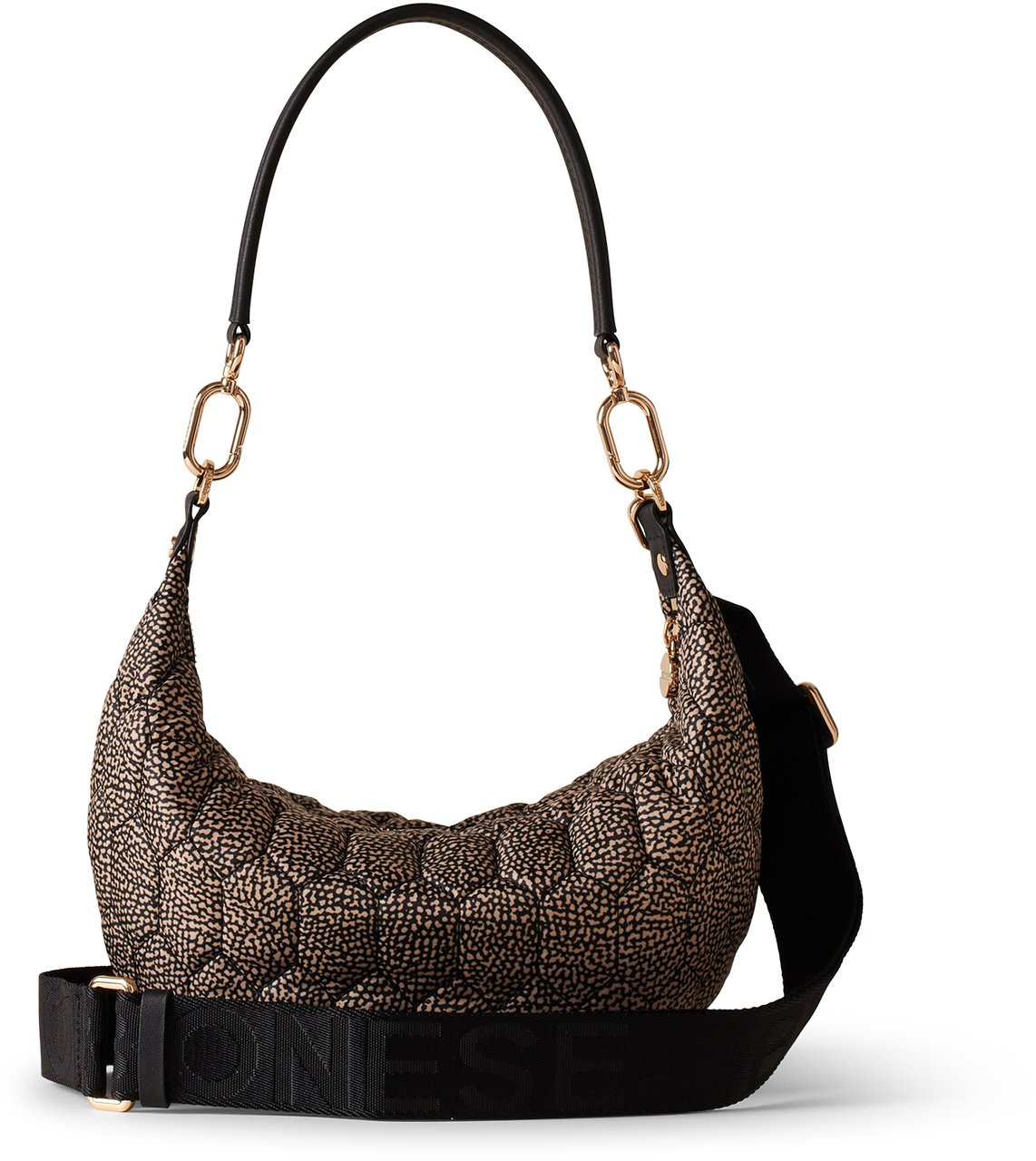Borbonese HONEY SMALL HOBO BAG Bruin
