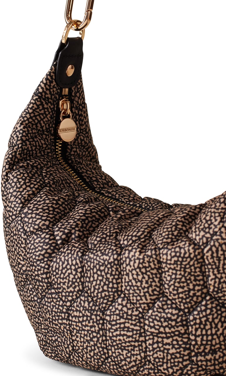 Borbonese HONEY SMALL HOBO BAG Bruin