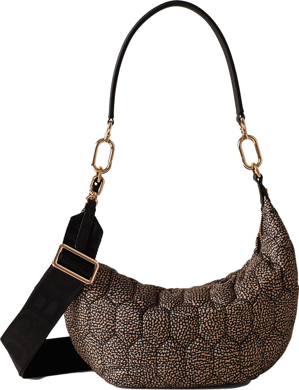 Borbonese HONEY SMALL HOBO BAG Bruin