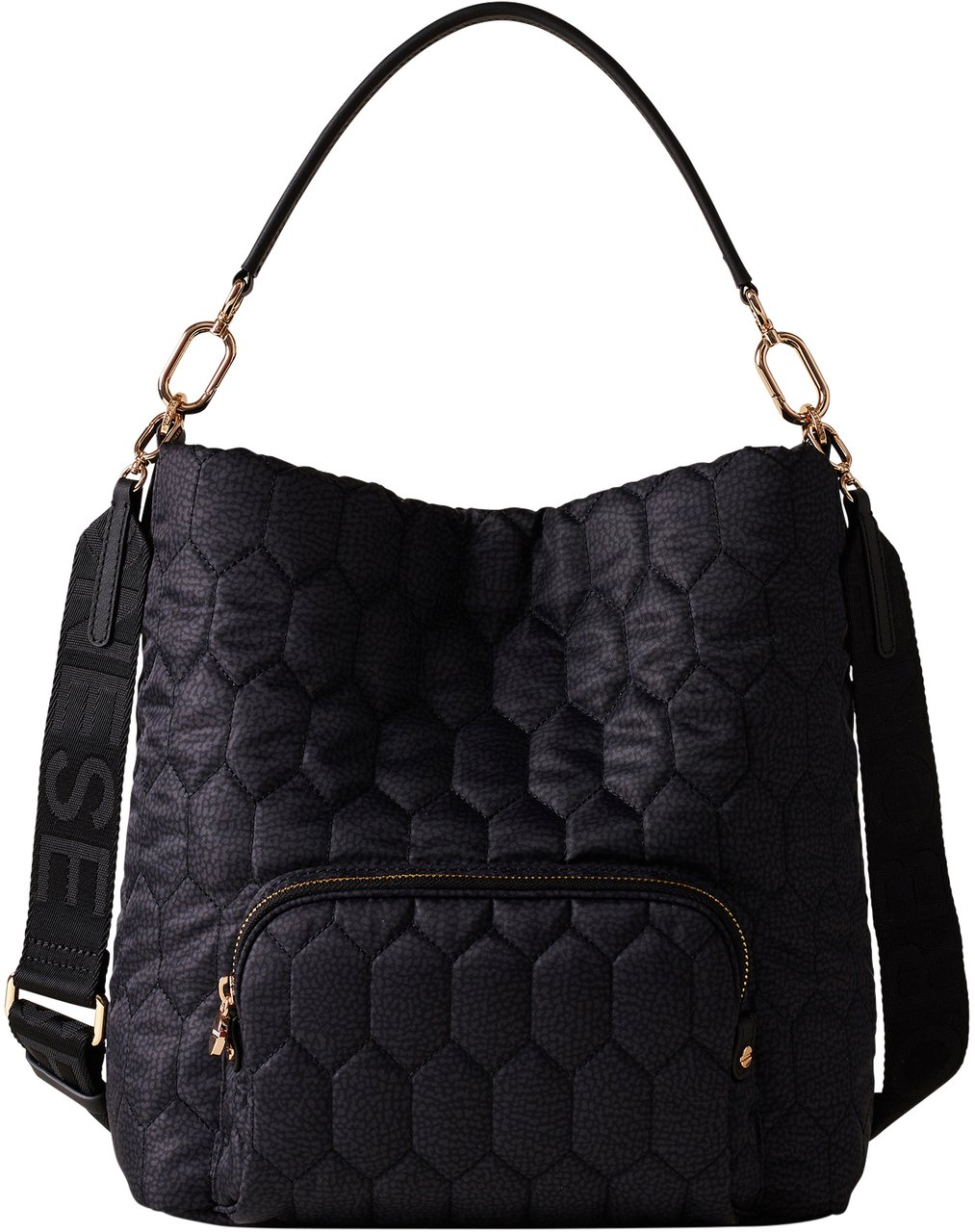 Borbonese HONEY MEDIUM BUCKET BAG Zwart