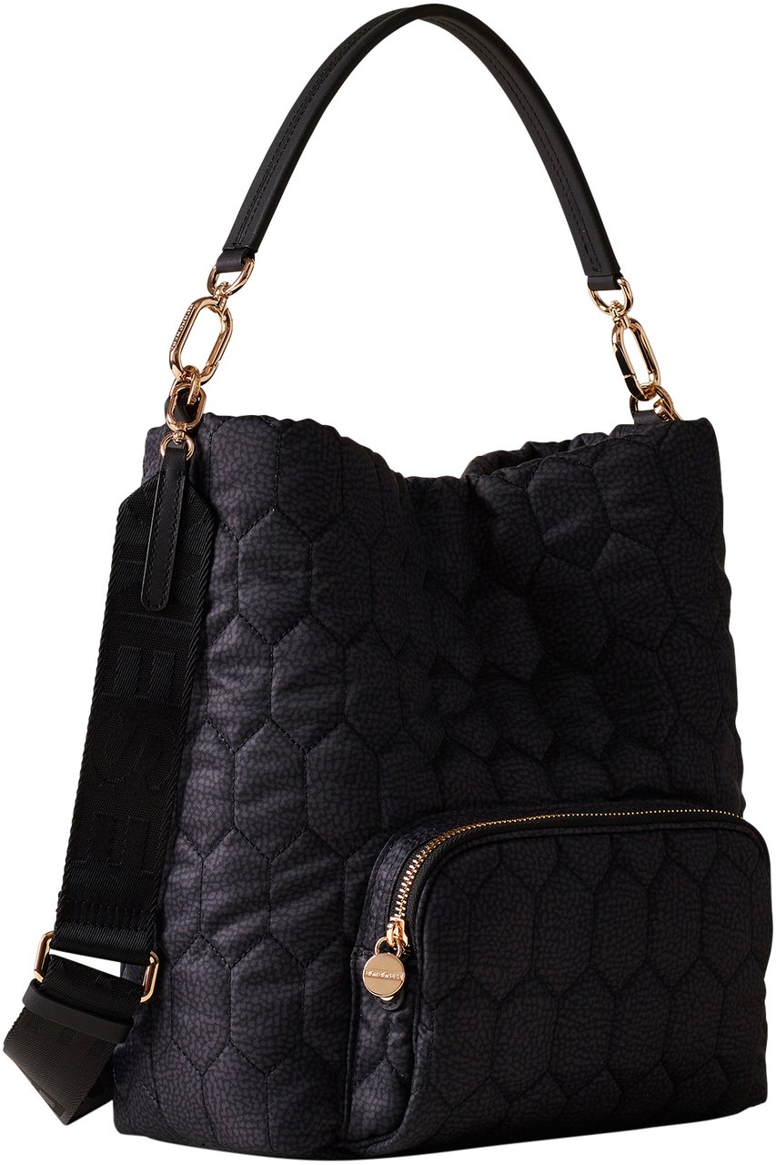 Borbonese HONEY MEDIUM BUCKET BAG Zwart