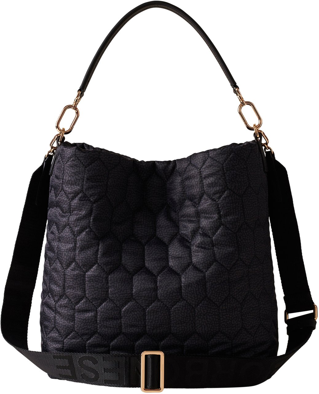 Borbonese HONEY MEDIUM BUCKET BAG Zwart