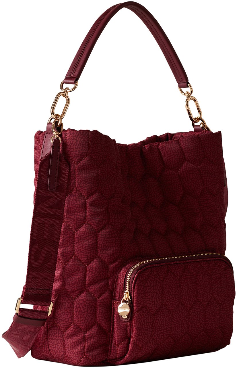 Borbonese HONEY MEDIUM BUCKET BAG Rood