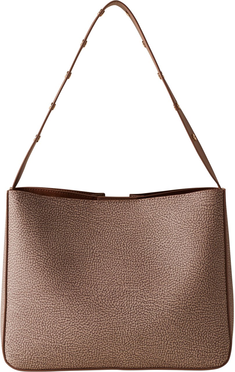 Borbonese TULIP SMALL BUCKET BAG Beige