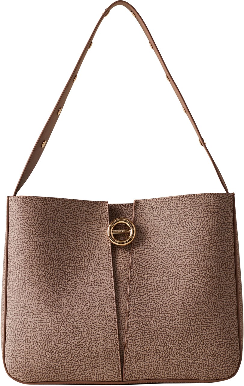Borbonese TULIP SMALL BUCKET BAG Beige