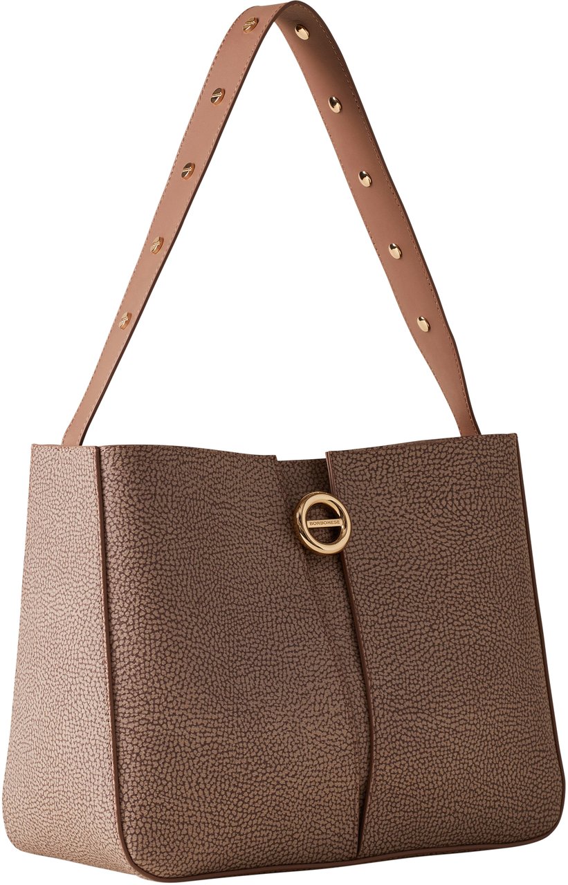 Borbonese TULIP SMALL BUCKET BAG Beige