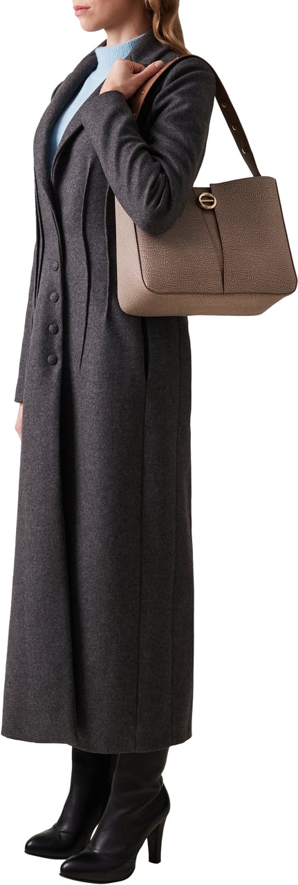 Borbonese TULIP SMALL BUCKET BAG Beige
