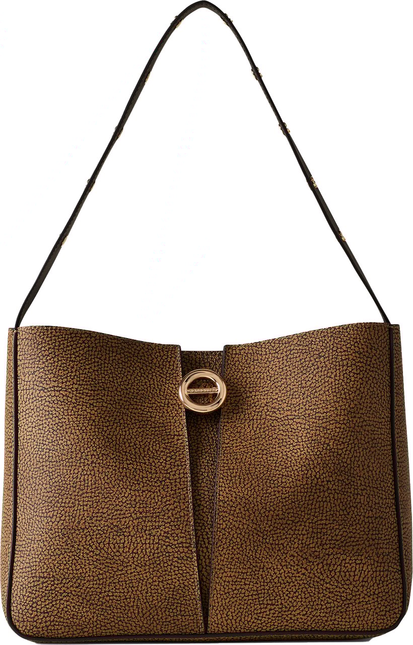 Borbonese TULIP SMALL BUCKET BAG Bruin