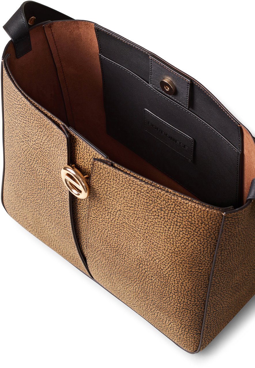 Borbonese TULIP SMALL BUCKET BAG Bruin