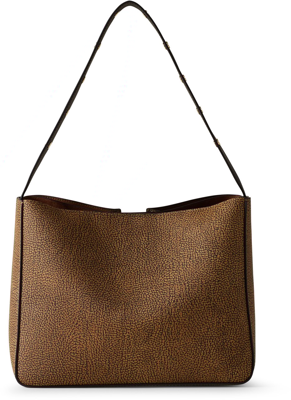 Borbonese TULIP SMALL BUCKET BAG Bruin