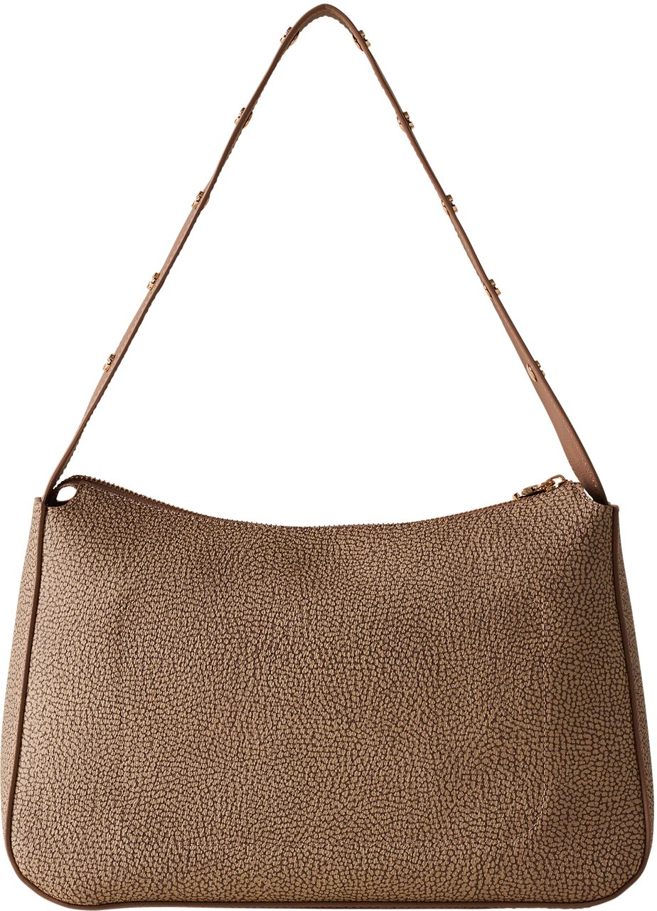 Borbonese TULIP MEDIUM HOBO BAG Beige