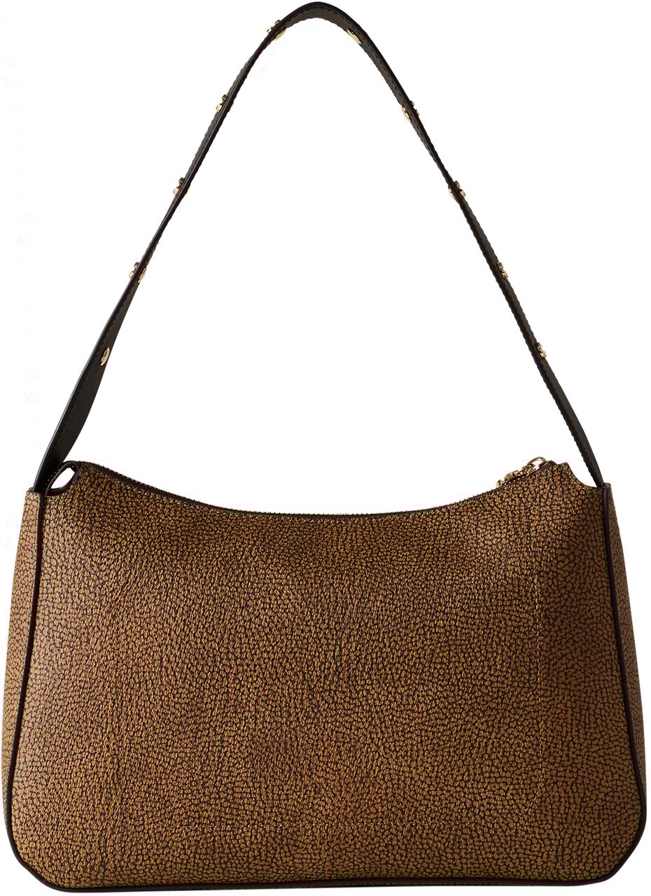 Borbonese TULIP MEDIUM HOBO BAG Bruin