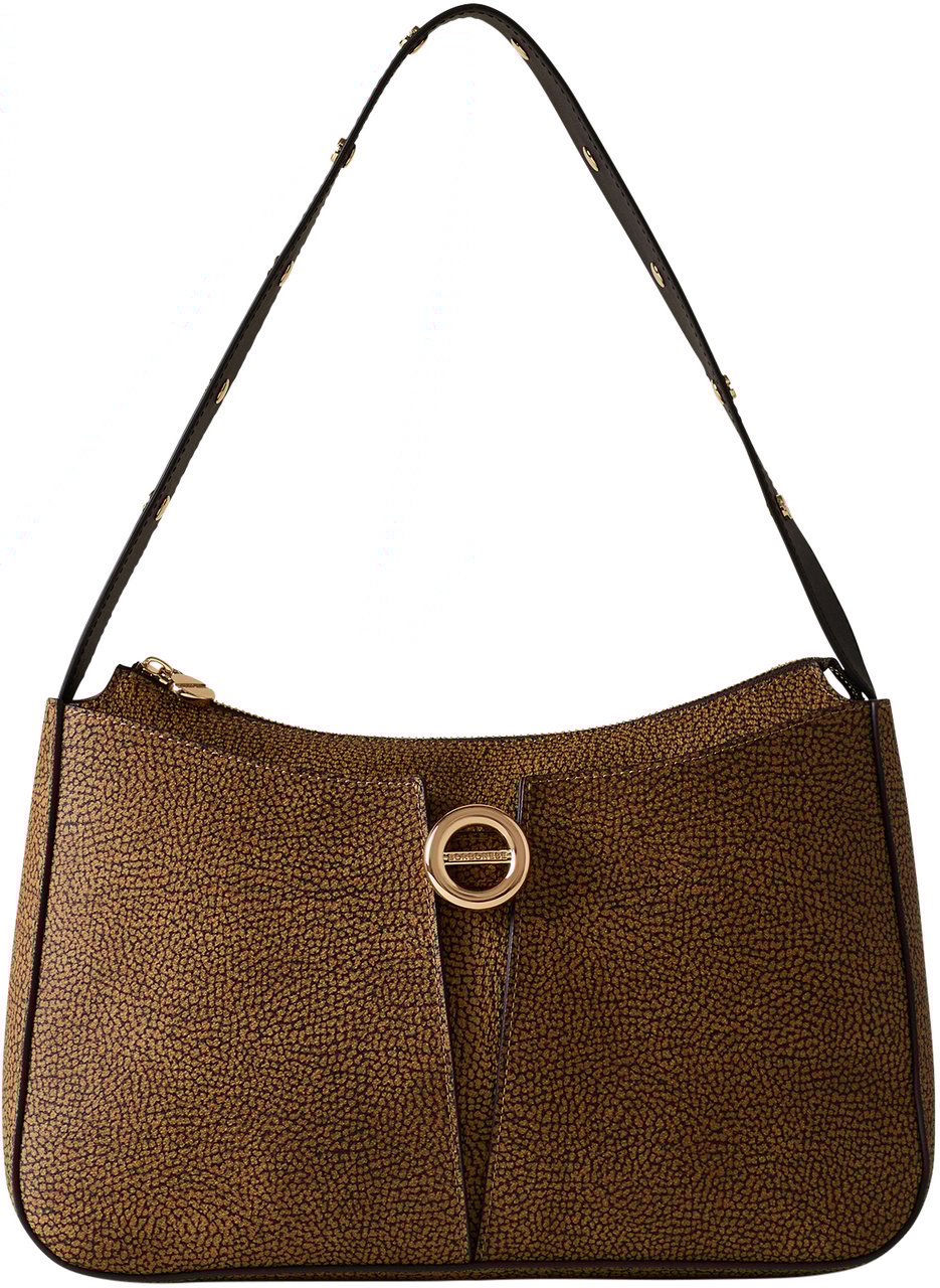 Borbonese TULIP MEDIUM HOBO BAG Bruin