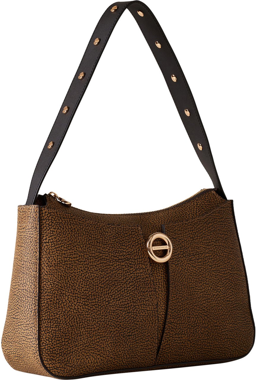 Borbonese TULIP MEDIUM HOBO BAG Bruin