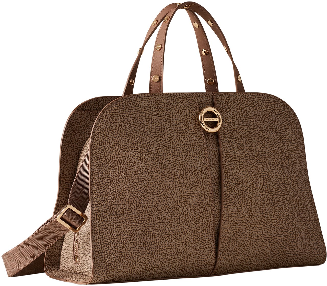 Borbonese TULIP MEDIUM BAULETTO BAG Beige