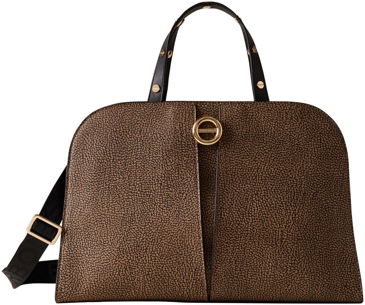 Borbonese TULIP MEDIUM BAULETTO BAG Bruin