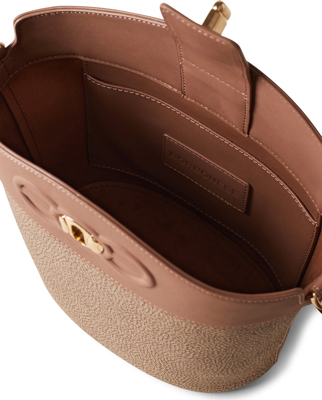Borbonese MOONLIGHT SMALL BUCKET BAG Beige