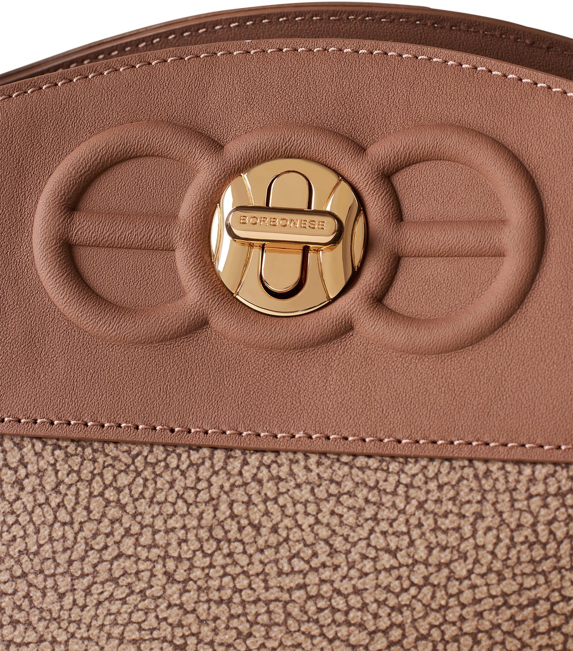 Borbonese MOONLIGHT SMALL BUCKET BAG Beige