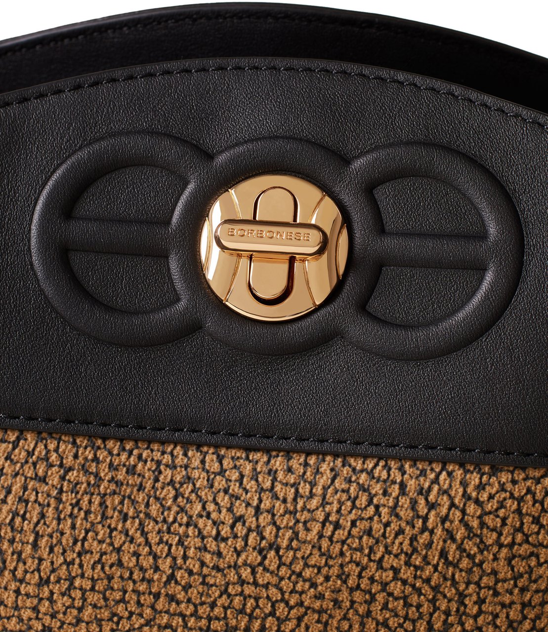 Borbonese MOONLIGHT SMALL BUCKET BAG Bruin