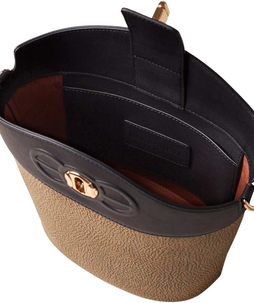Borbonese MOONLIGHT SMALL BUCKET BAG Bruin