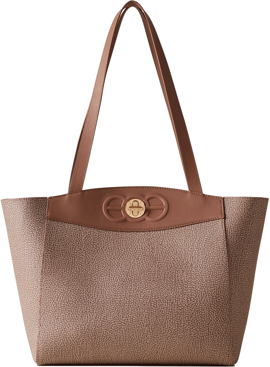 Borbonese MOONLIGHT LARGE SHOPPER Beige