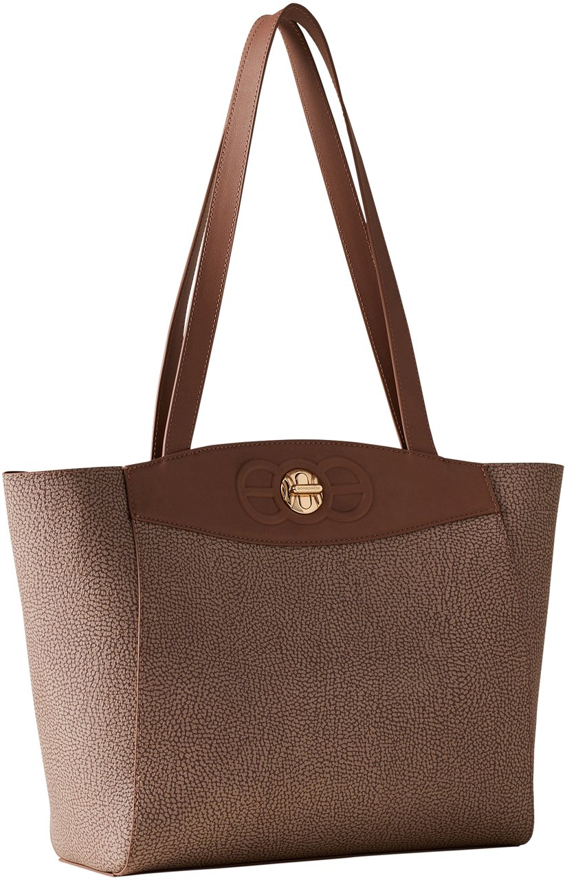 Borbonese MOONLIGHT LARGE SHOPPER Beige
