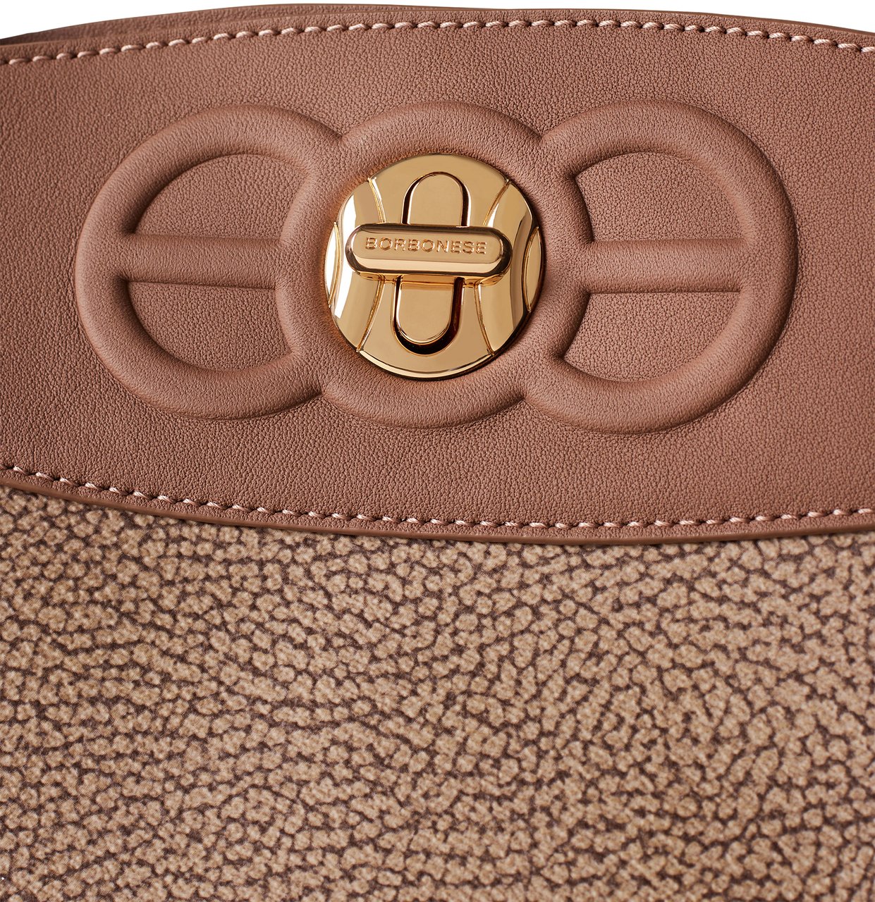 Borbonese MOONLIGHT LARGE SHOPPER Beige