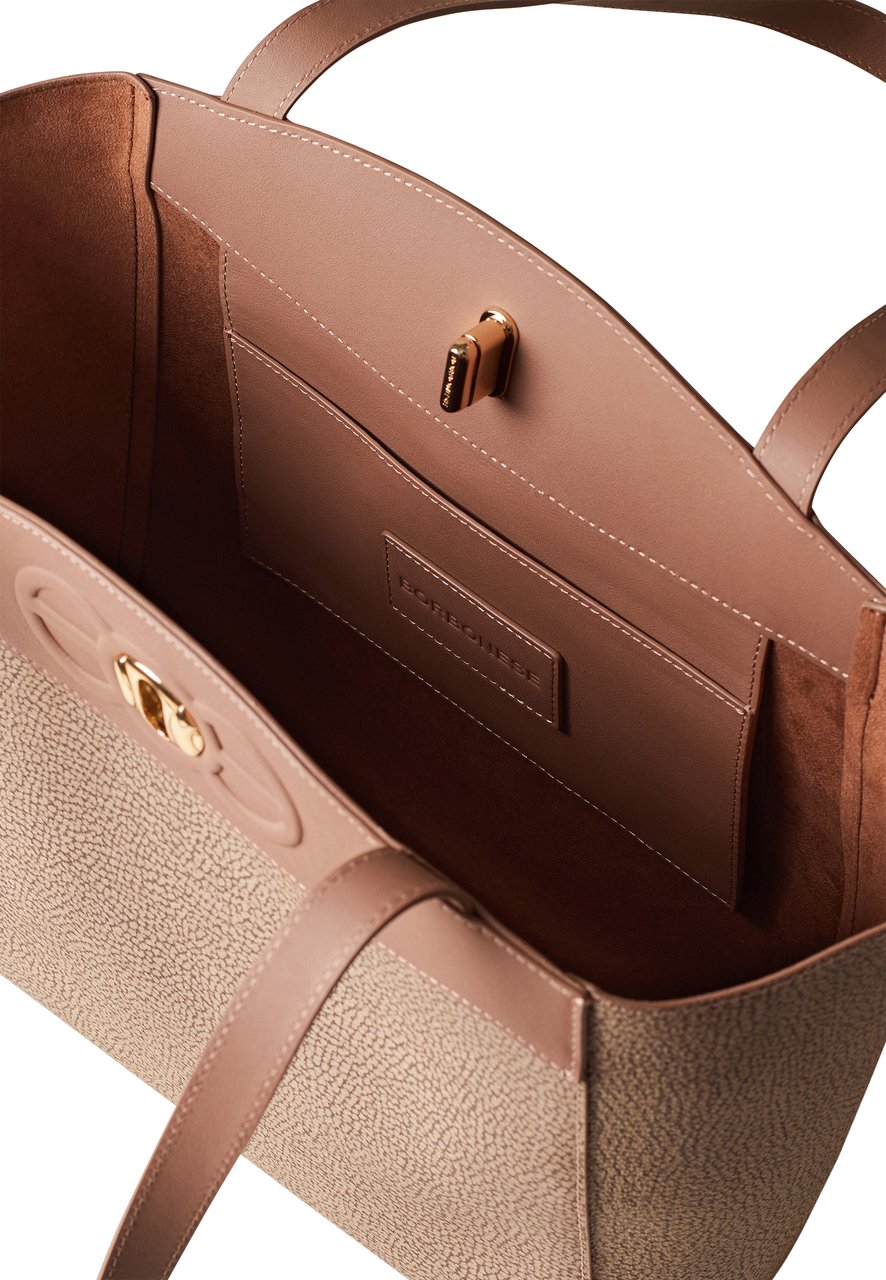 Borbonese MOONLIGHT LARGE SHOPPER Beige