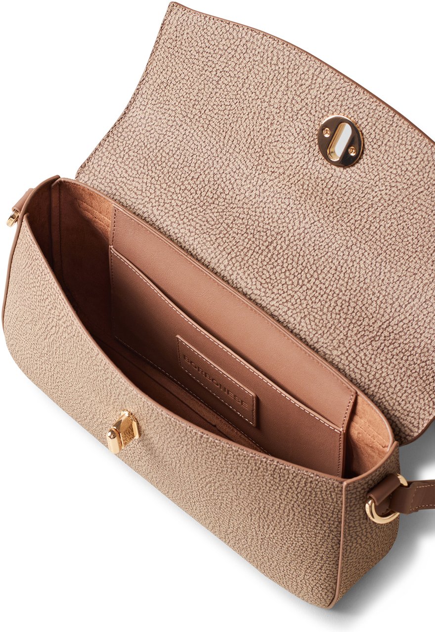 Borbonese MOONLIGHT MEDIUM SHOULDER BAG Beige