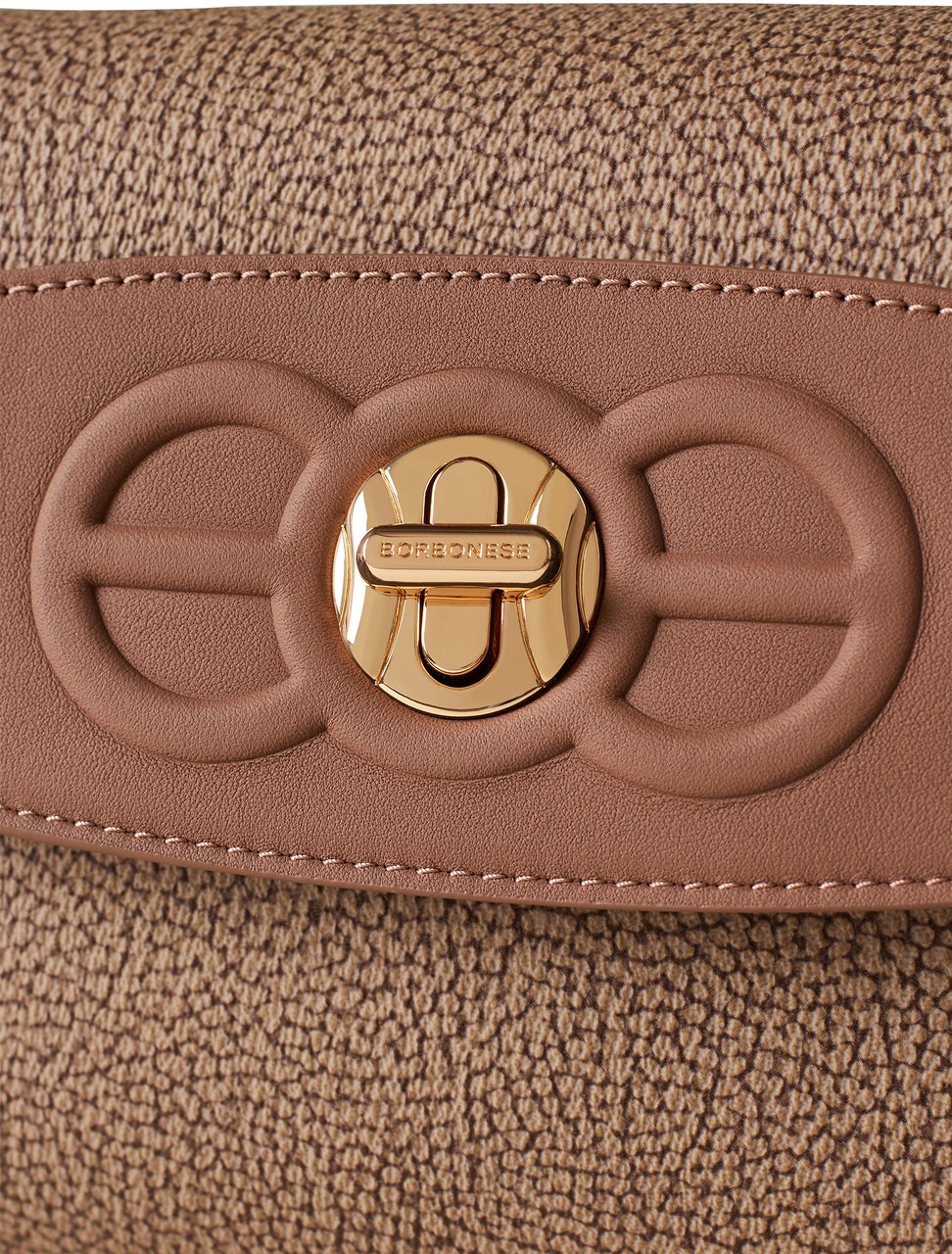 Borbonese MOONLIGHT MEDIUM SHOULDER BAG Beige