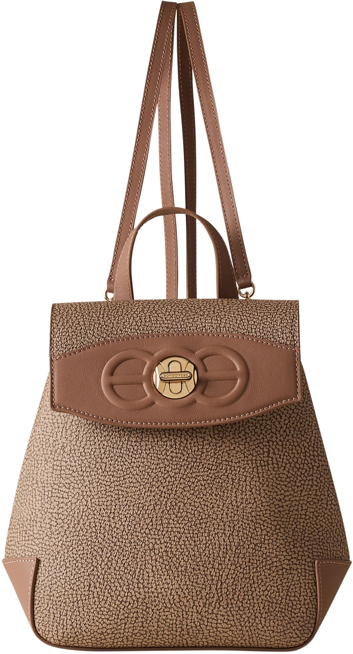 Borbonese MOONLIGHT SMALL BACKPACK Beige