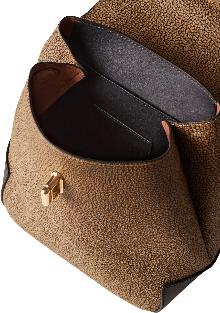 Borbonese MOONLIGHT SMALL BACKPACK Bruin