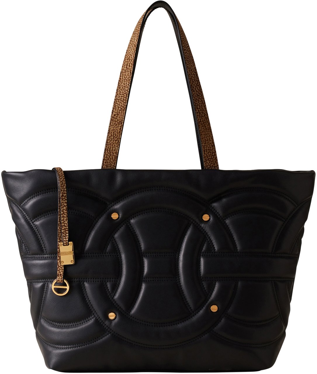 Borbonese RONDO’ MEDIUM SHOPPING BAG Zwart