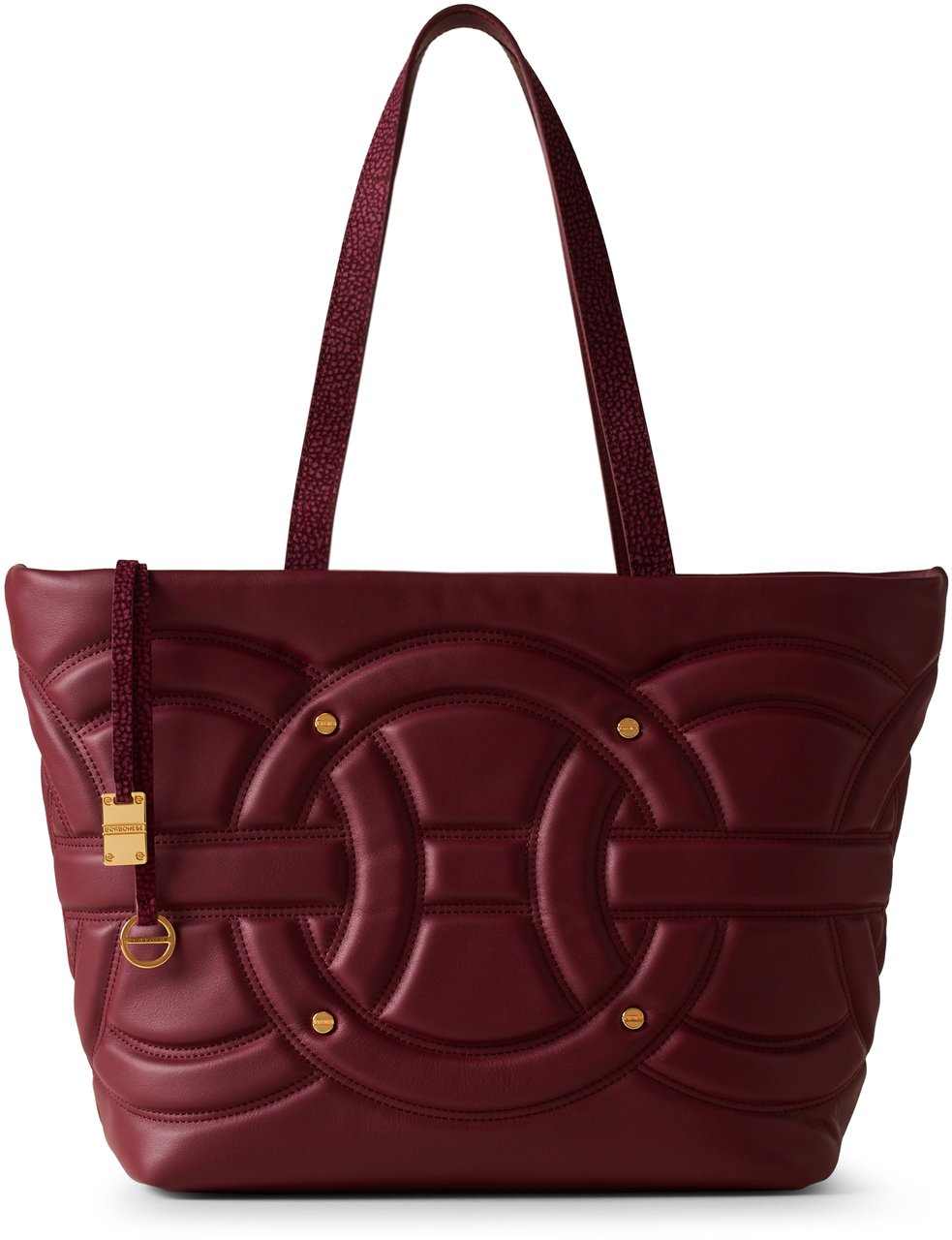 Borbonese RONDO’ MEDIUM SHOPPING BAG Rood
