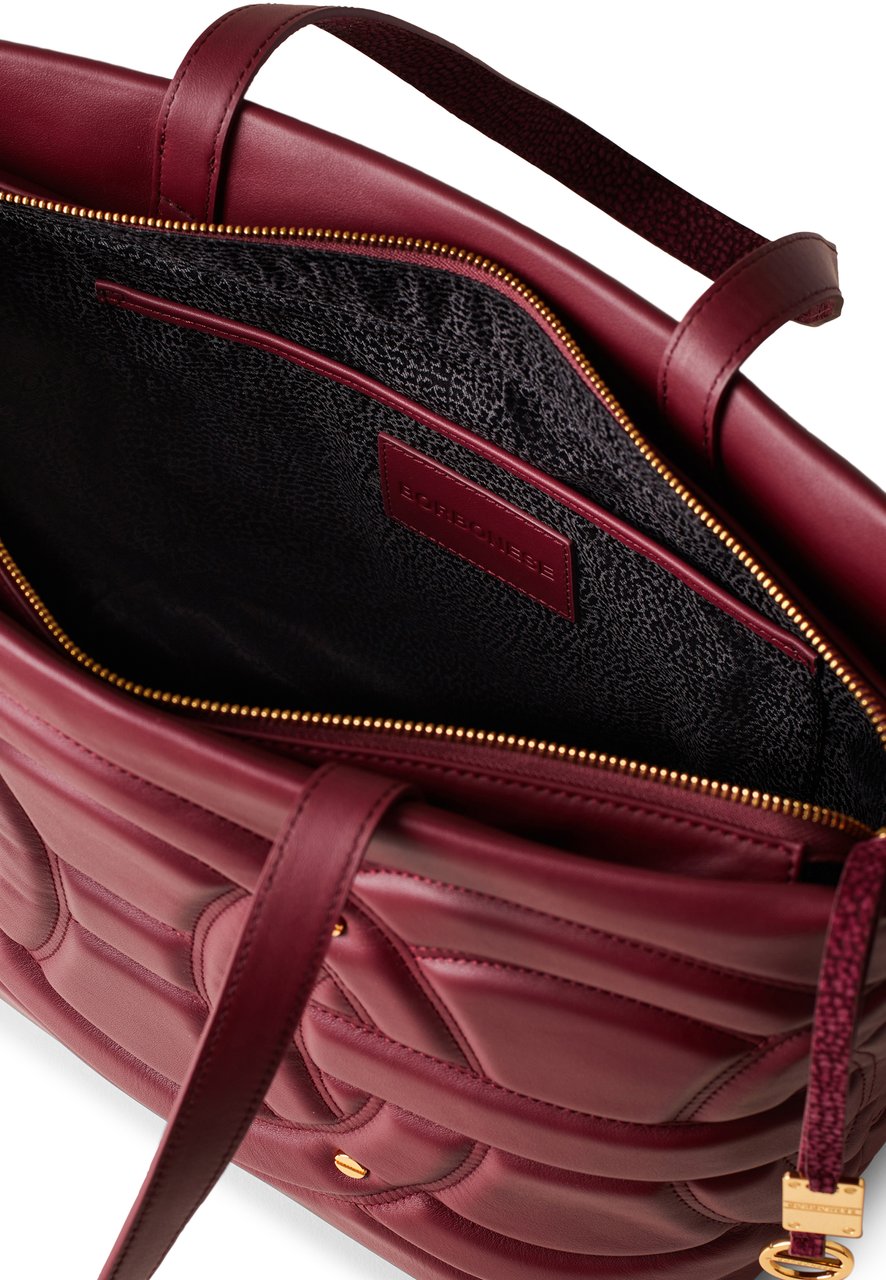 Borbonese RONDO’ MEDIUM SHOPPING BAG Rood