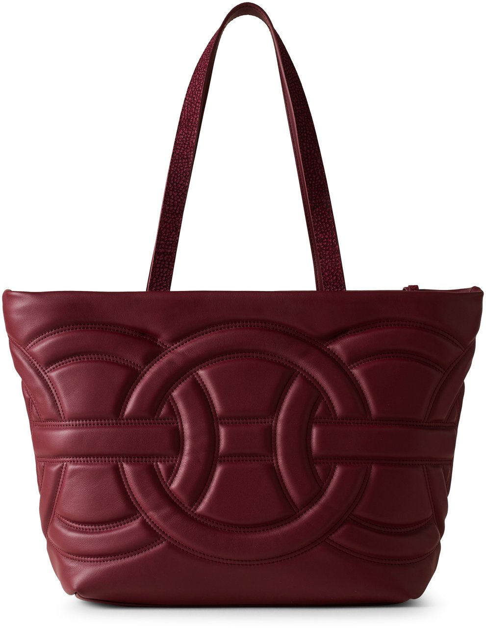 Borbonese RONDO’ MEDIUM SHOPPING BAG Rood