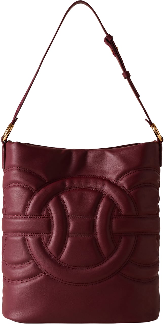 Borbonese RONDO’ MEDIUM BUCKET BAG Rood