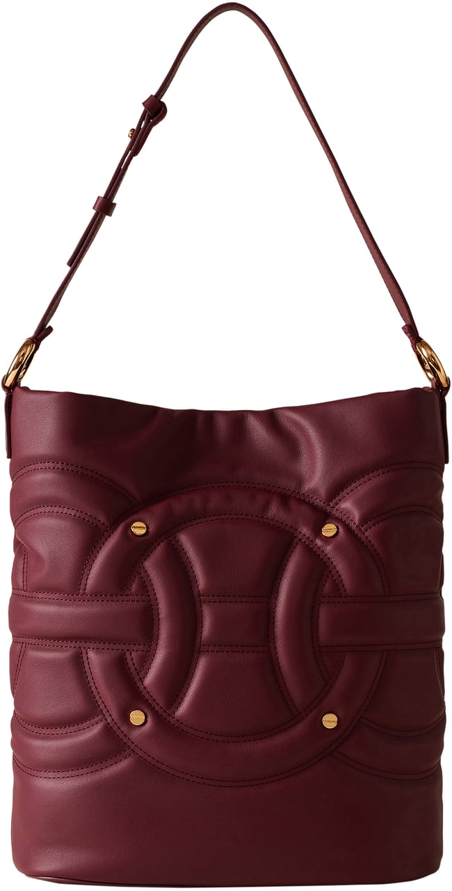 Borbonese RONDO’ MEDIUM BUCKET BAG Rood