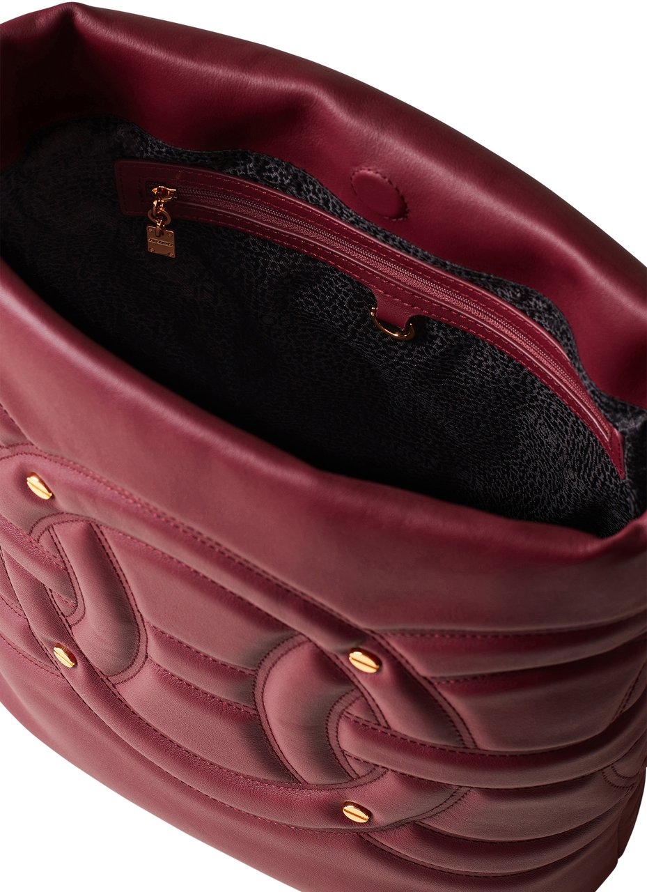 Borbonese RONDO’ MEDIUM BUCKET BAG Rood