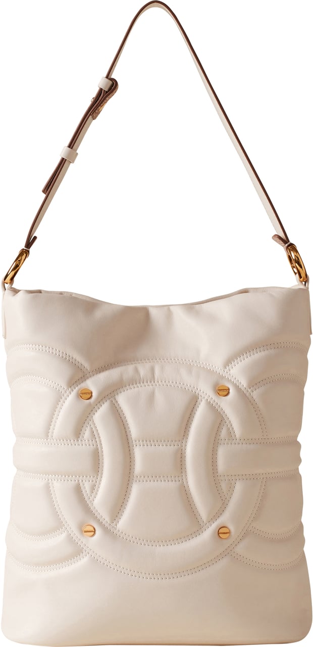Borbonese RONDO’ MEDIUM BUCKET BAG Wit
