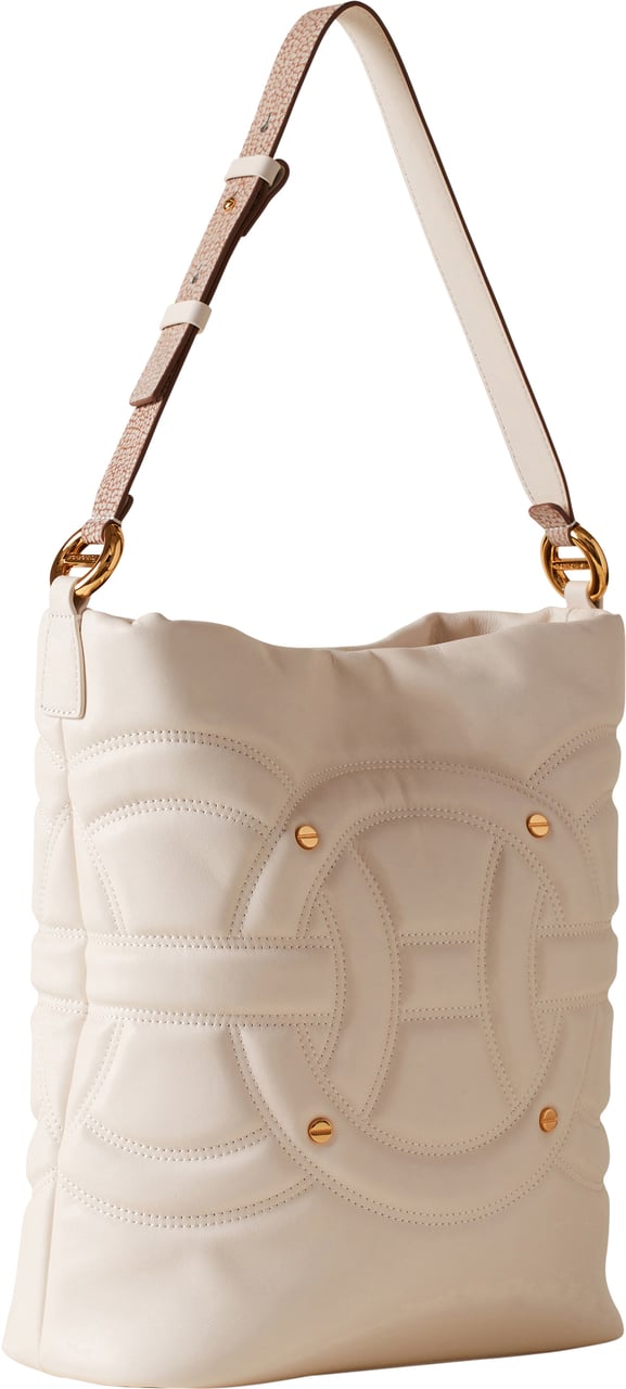 Borbonese RONDO’ MEDIUM BUCKET BAG Wit