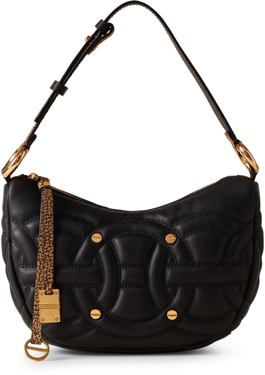 Borbonese RONDO’ SMALL HOBO BAG Zwart