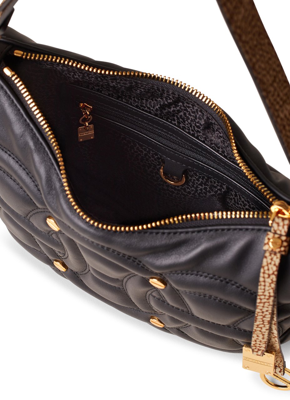 Borbonese RONDO’ SMALL HOBO BAG Zwart