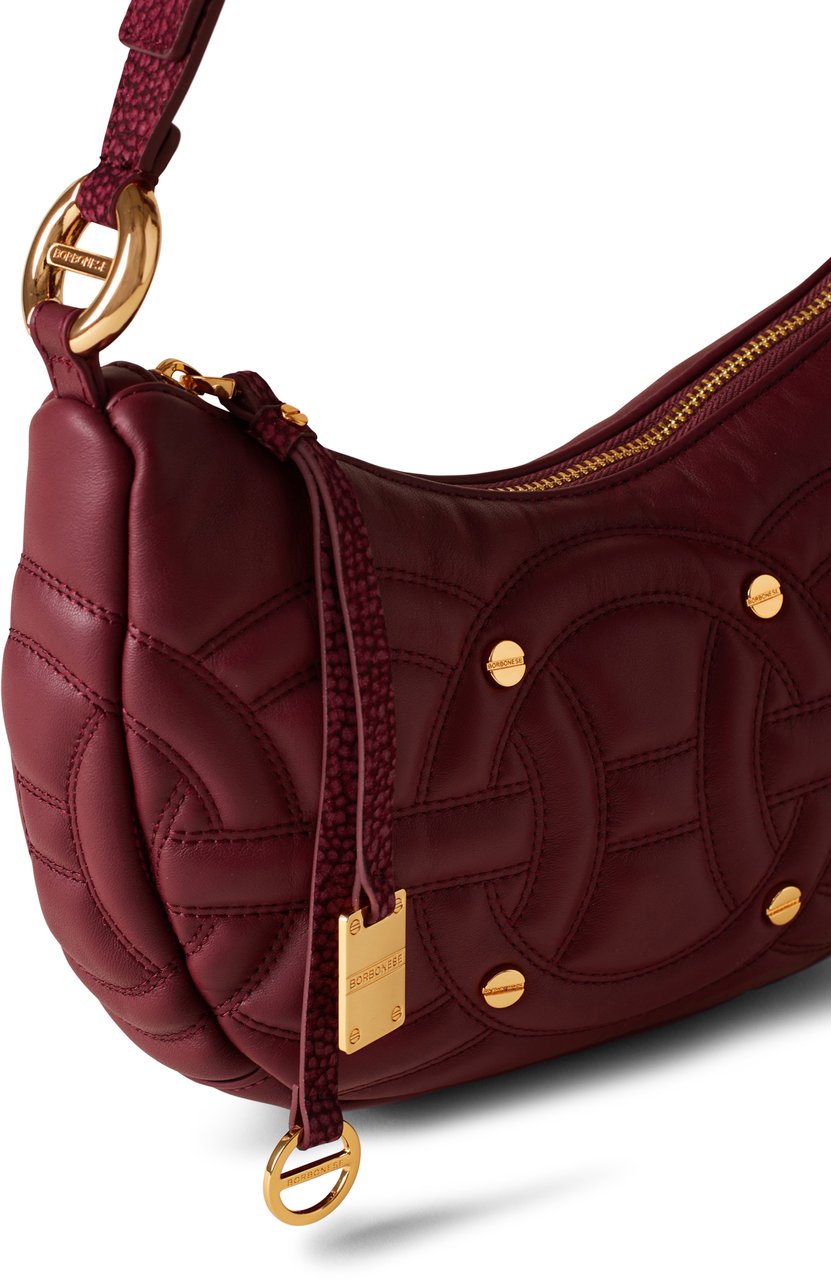 Borbonese RONDO’ SMALL HOBO BAG Rood